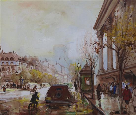 B Kovac, Parisian scene, oil on canvas, signed, 50 x 60cm.